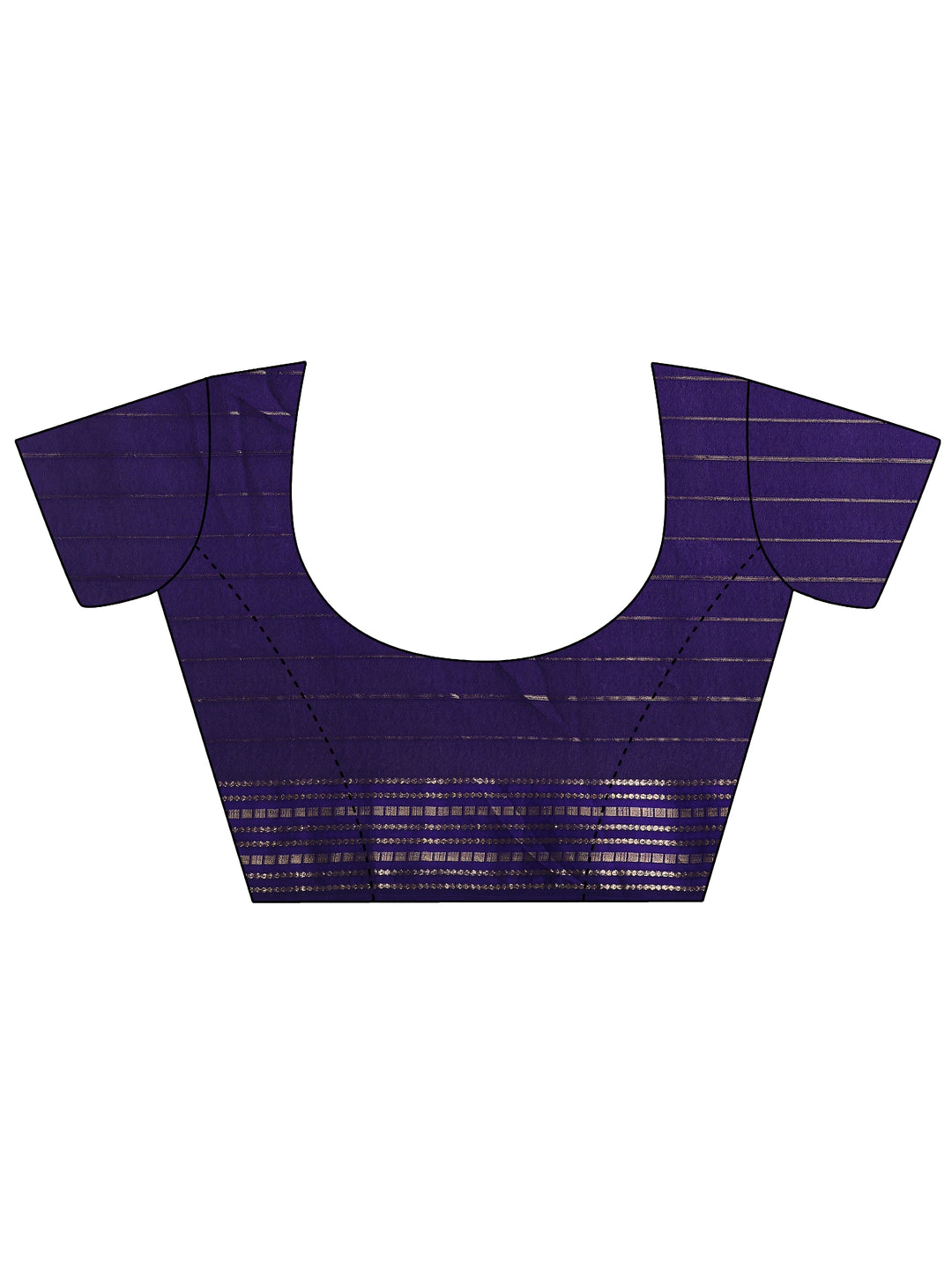 Purple Printed Silk Blend Saree With Unstitched Blouse Piece