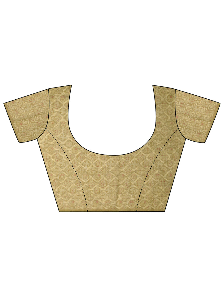 Green Bandhani Printed Silk Blend Saree With Unstitched Blouse Piece