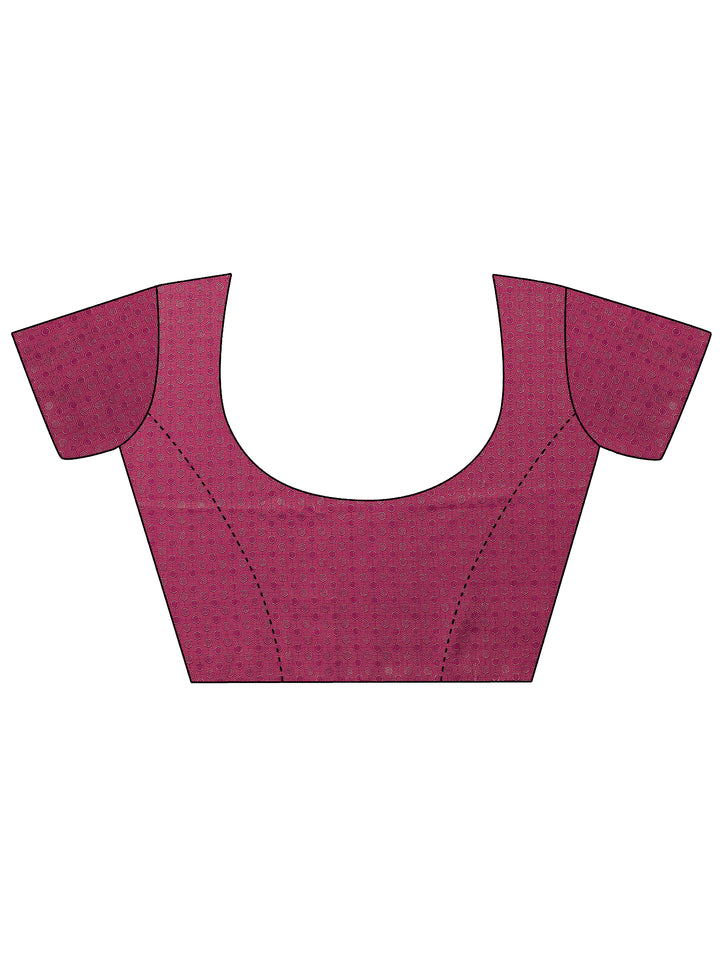 Pink Woven Design Pure Georgette Saree With Unstitched Blouse Piece