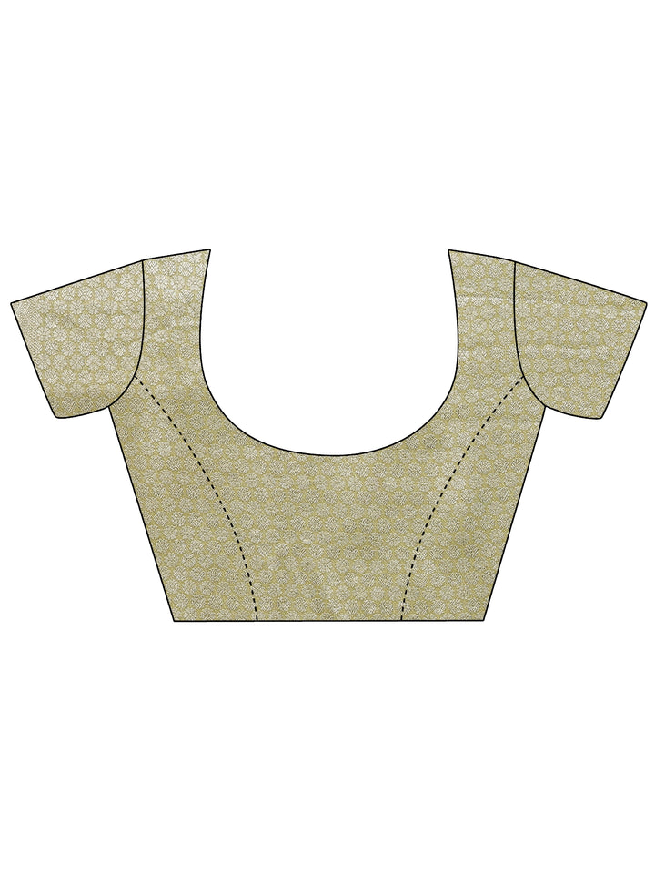 Green Woven Design Georgette Saree With Unstitched Blouse Piece