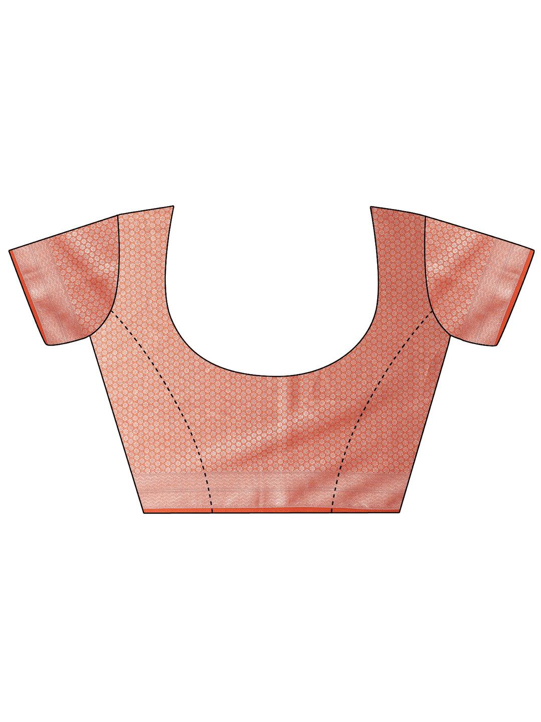 Orange Woven Design Pure Georgette Saree With Unstitched Blouse Piece