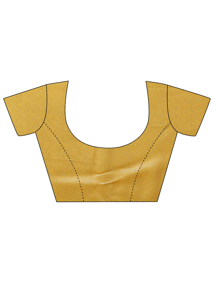 Yellow Woven Design Pure Georgette Saree With Unstitched Blouse Piece