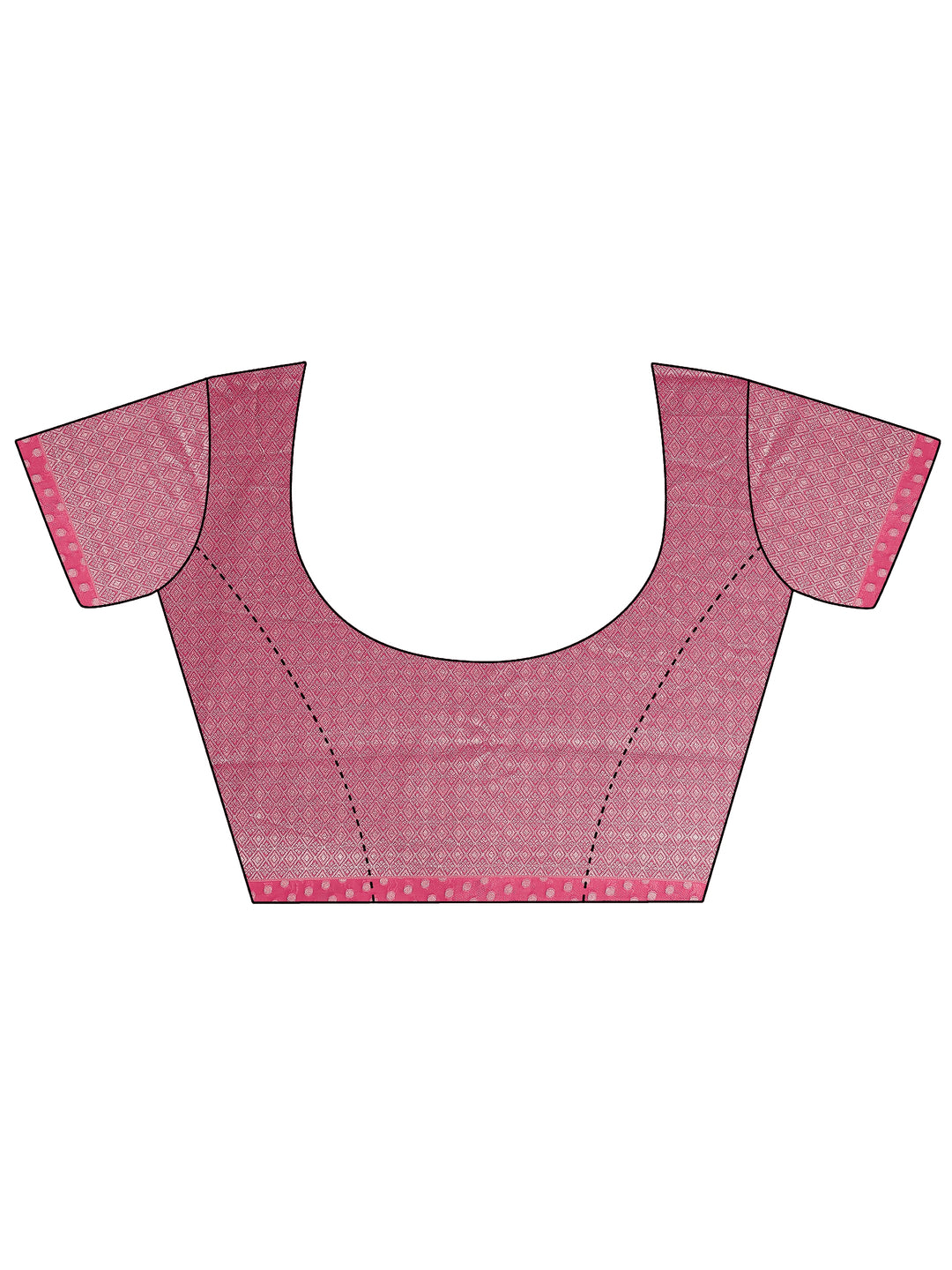 Pink Woven Design Pure Georgette Saree With Unstitched Blouse Piece