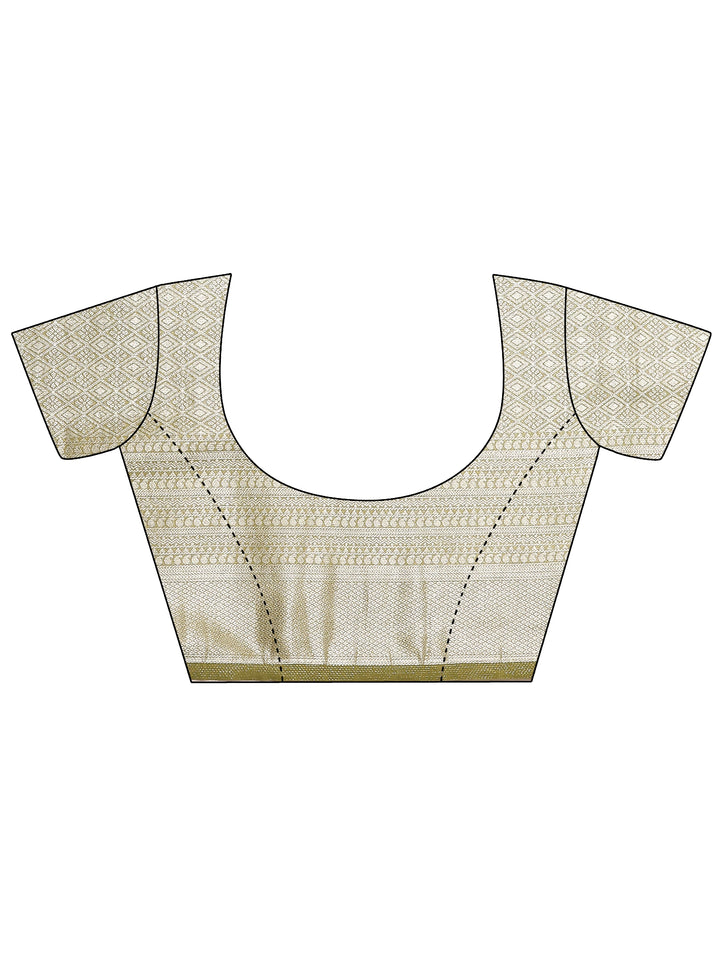 Green Woven Design Pure Georgette Saree With Unstitched Blouse Piece