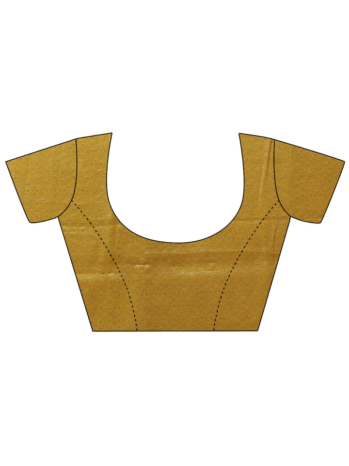 Yellow Woven Design Pure Georgette Saree With Unstitched Blouse Piece