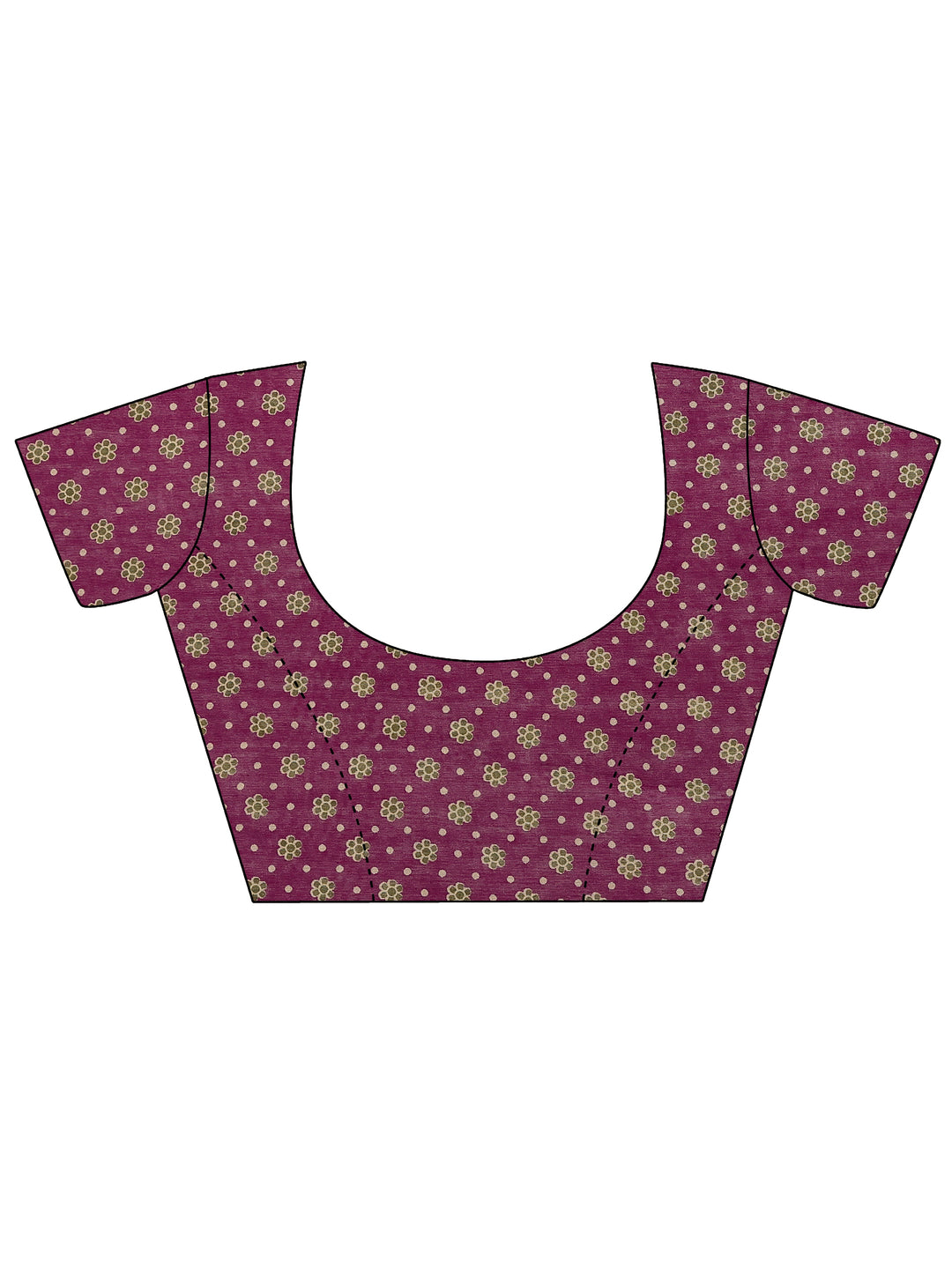 Green Printed Silk Blend Saree With Unstitched Blouse Piece