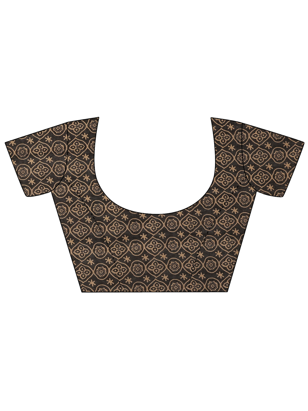 Red Printed Silk Blend Saree With Unstitched Blouse Piece