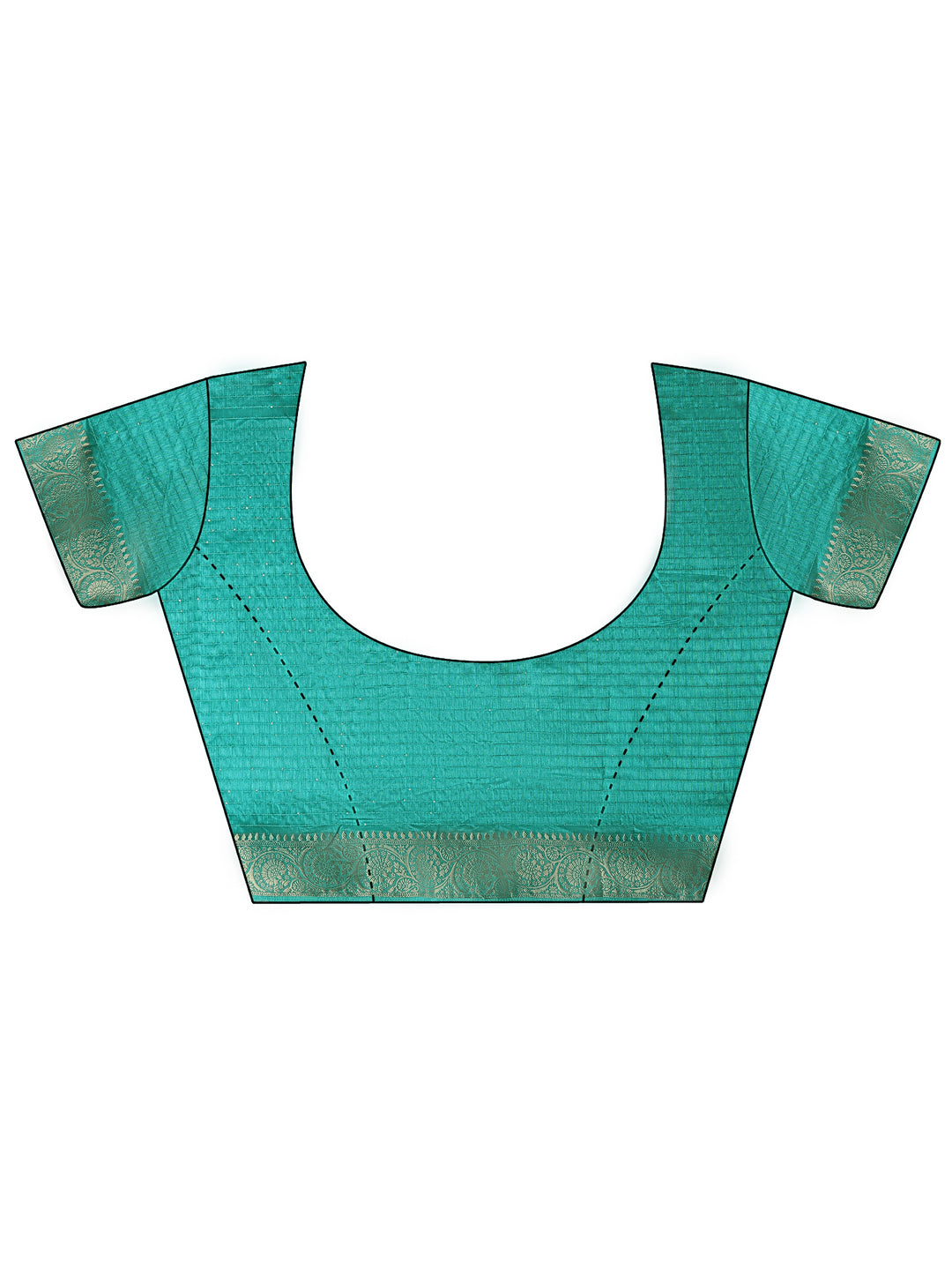 Green Embellished Silk Blend Saree With Unstitched Blouse Piece