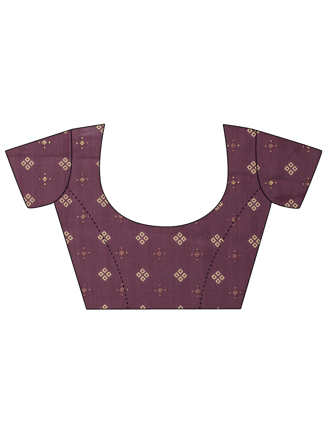 Burgundy Printed Georgette Saree With Unstitched Blouse Piece