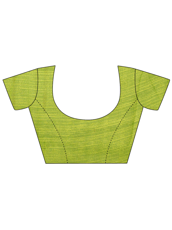 Green Bandhani Printed Georgette Saree With Unstitched Blouse Piece