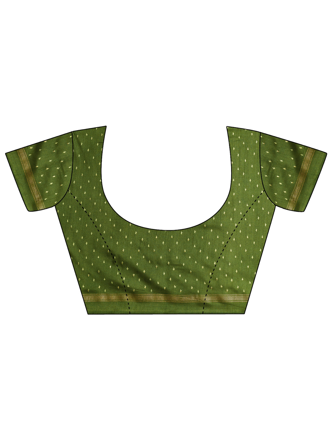 Maroon Printed Silk Blend Saree With Unstitched Blouse Piece