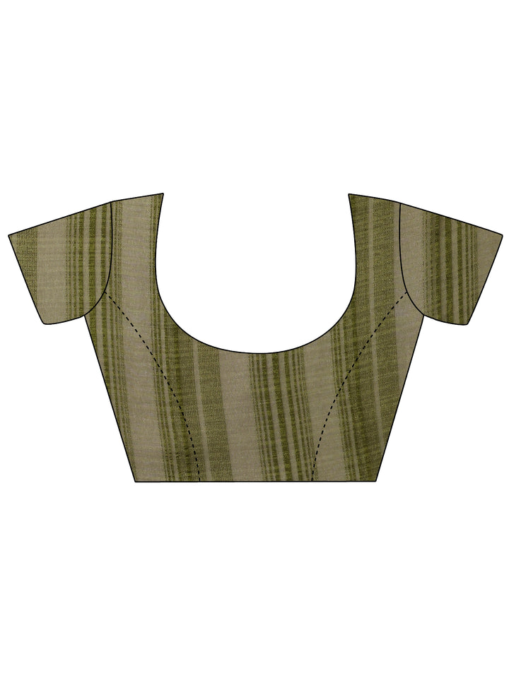 Green Printed Georgette Saree With Unstitched Blouse Piece