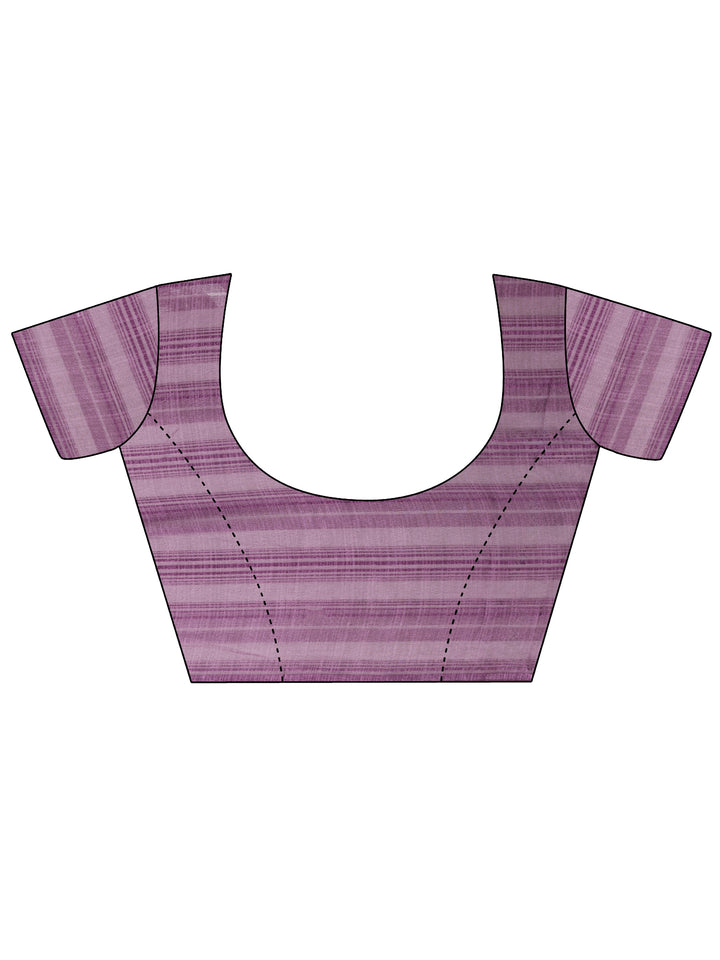 Purple Printed Georgette Saree With Unstitched Blouse Piece