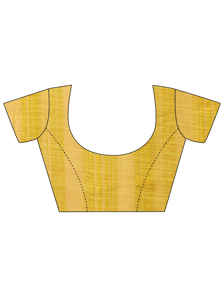 Yellow Printed Georgette Saree With Unstitched Blouse Piece
