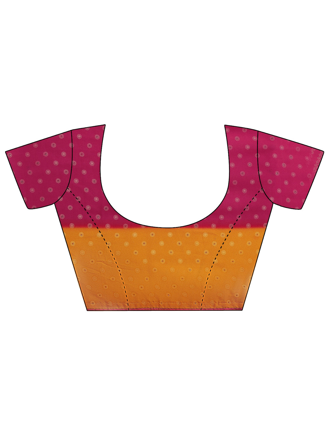 Pink Printed Georgette Saree With Unstitched Blouse Piece