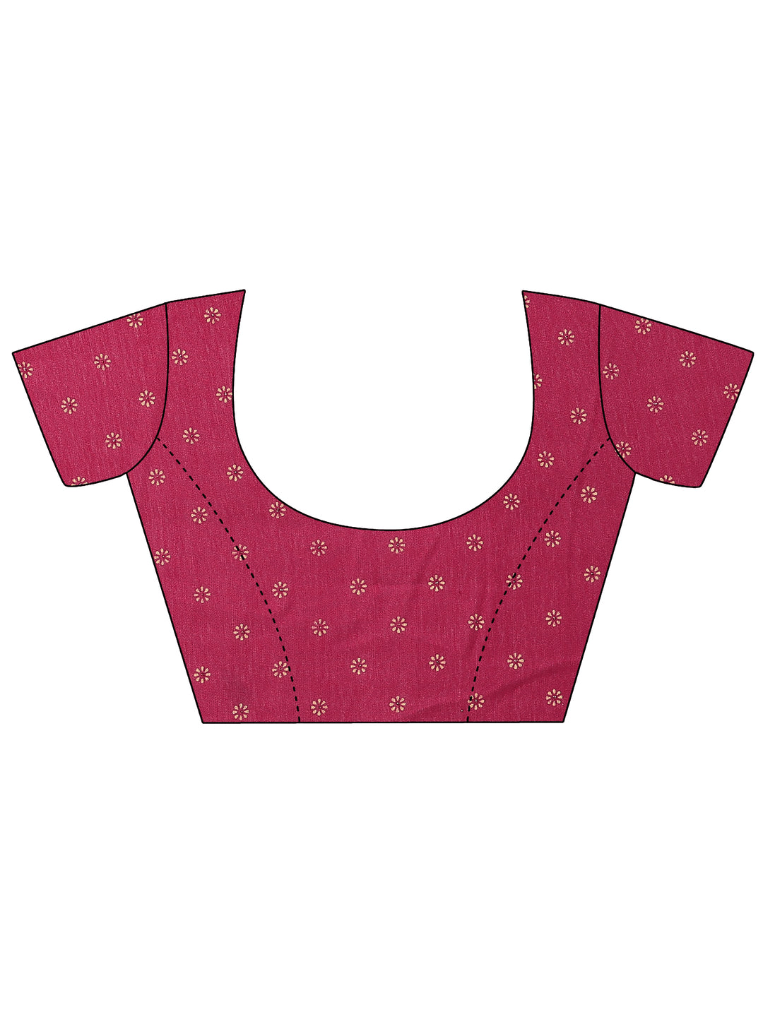 Pink Printed Georgette Saree With Unstitched Blouse Piece