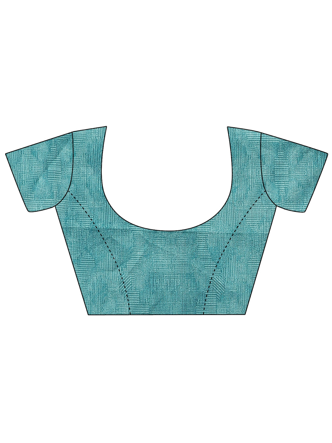 Blue Printed Georgette Saree With Unstitched Blouse Piece