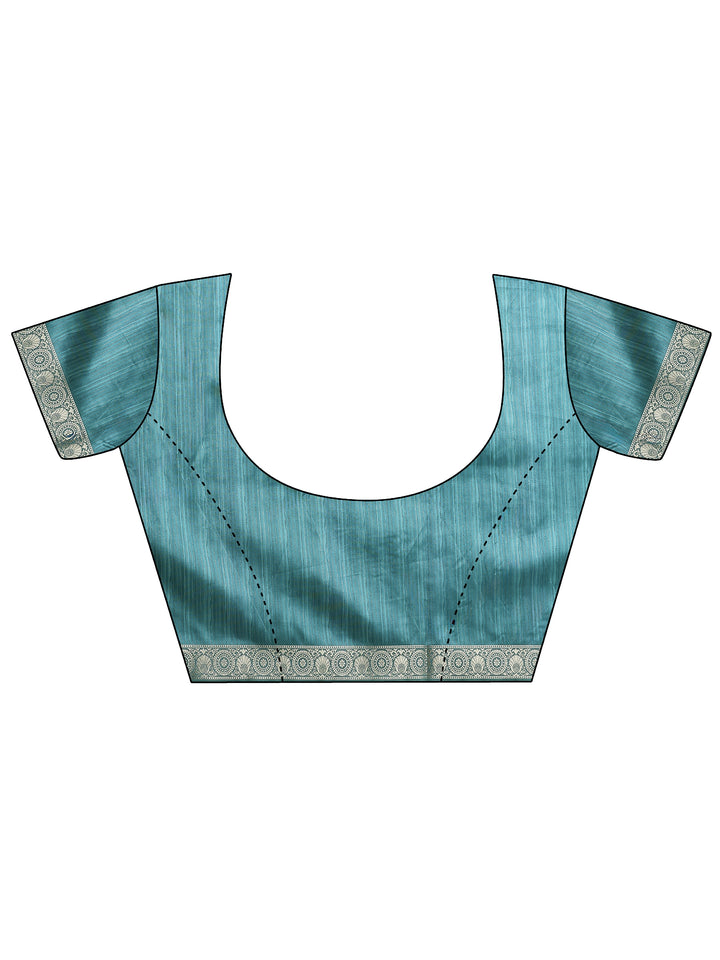 Lavender Embellished Silk Blend Saree With Unstitched Blouse Piece