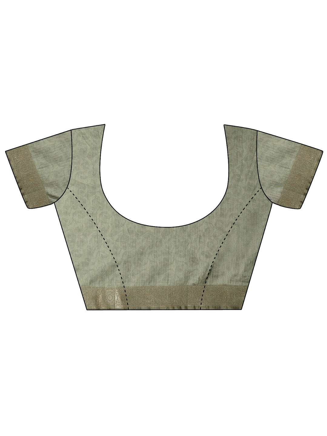 Green Embellished Silk Blend Saree With Unstitched Blouse Piece