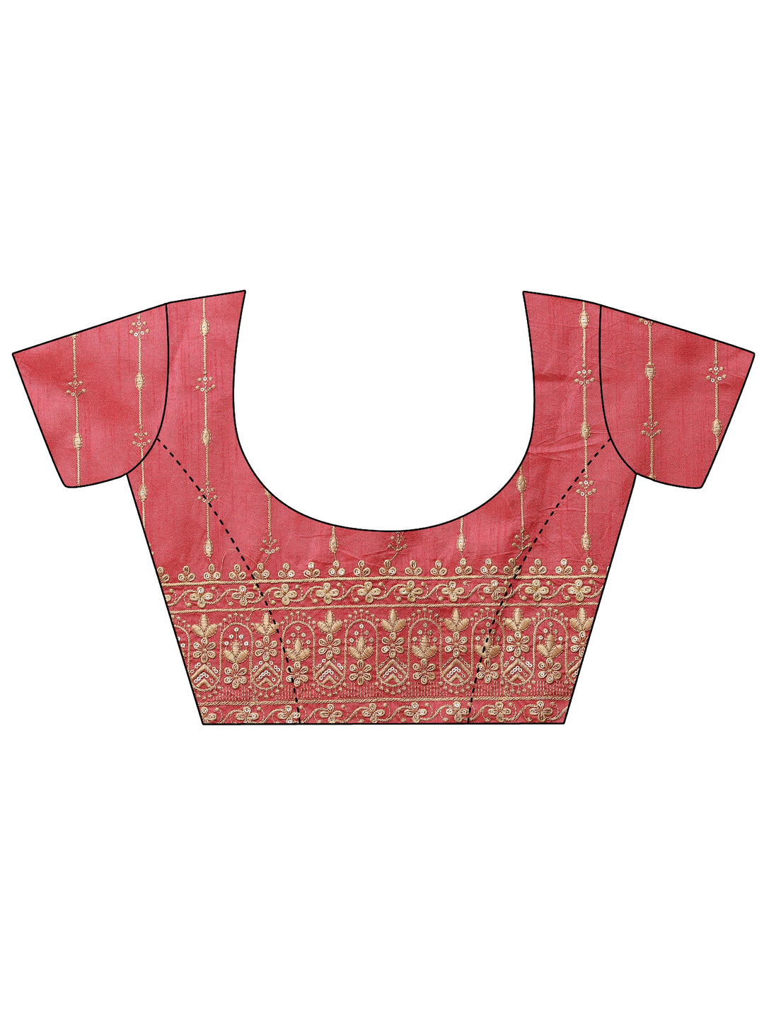 Pink Printed Georgette Saree With Unstitched Blouse Piece