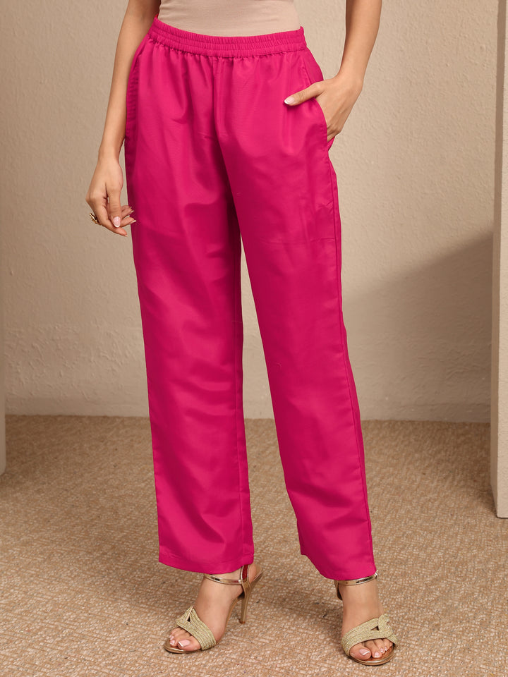 Pink Embroidered Organza Straight Suit Set With Dupatta