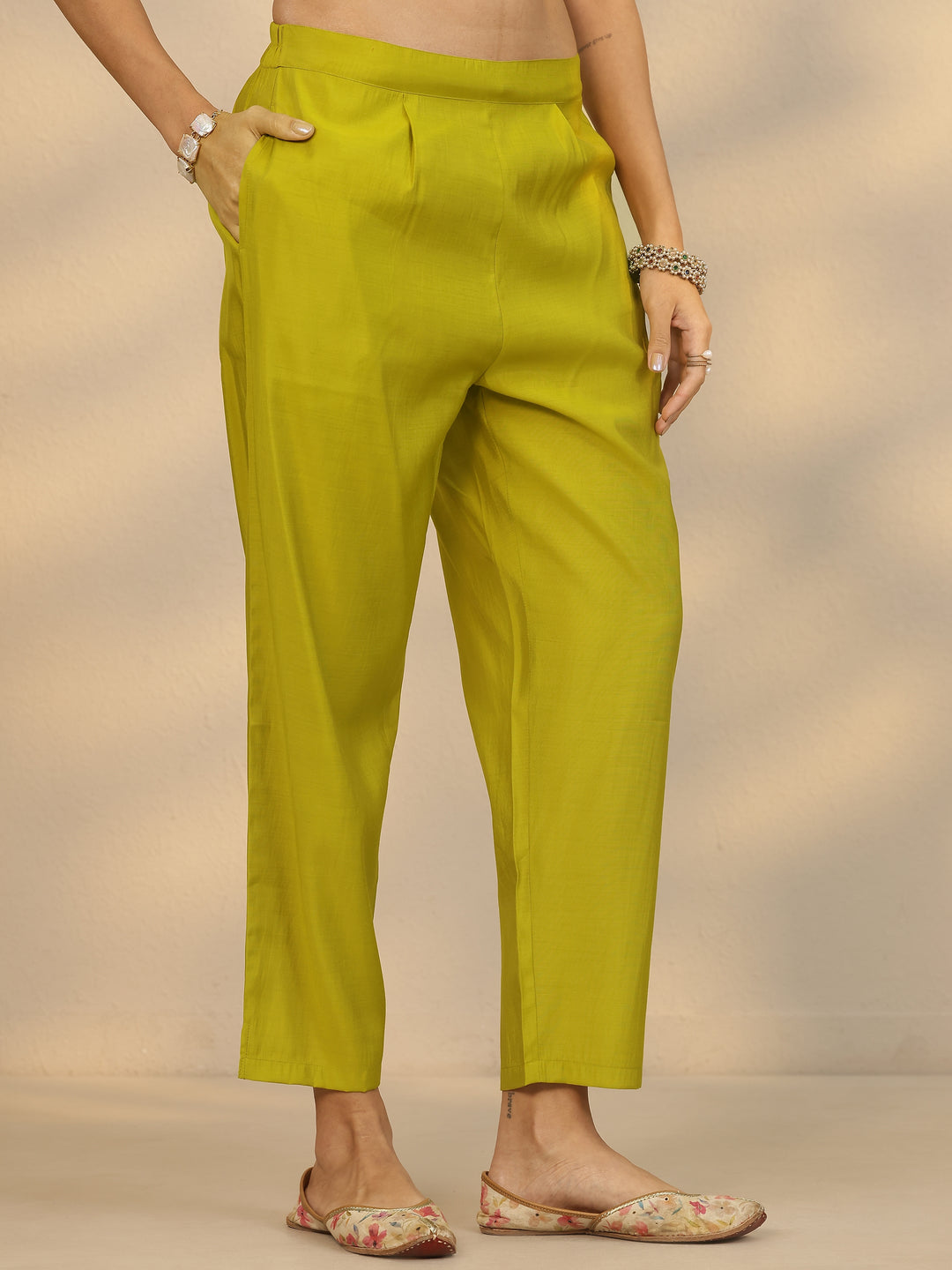 Mustard Printed Silk Blend Straight Suit Set With Dupatta