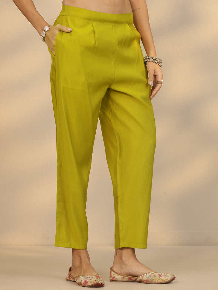 Mustard Printed Silk Blend Straight Suit Set With Dupatta