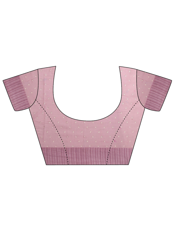 Pink Paisley Printed Georgette Saree With Unstitched Blouse Piece