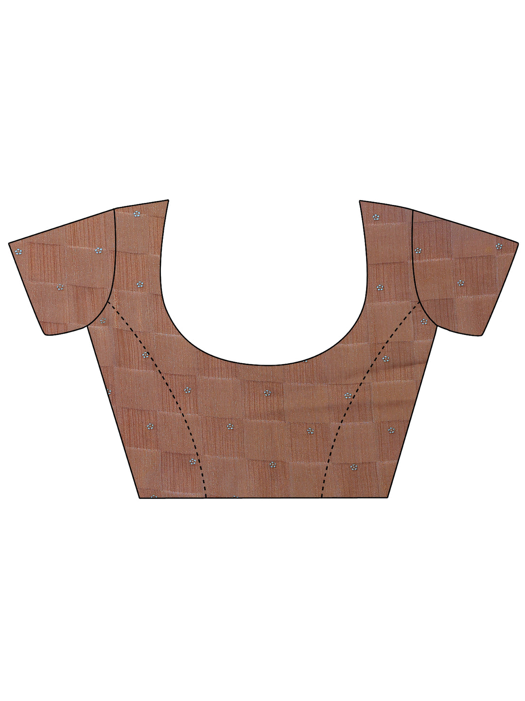 Brown Embroidered Silk Blend Saree With Unstitched Blouse Piece