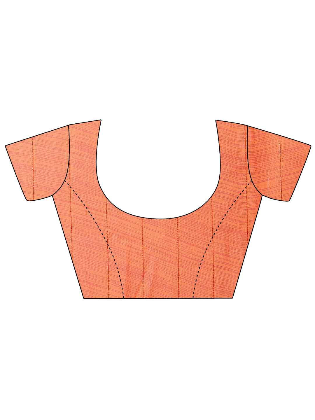 Orange Printed Georgette Saree With Unstitched Blouse Piece