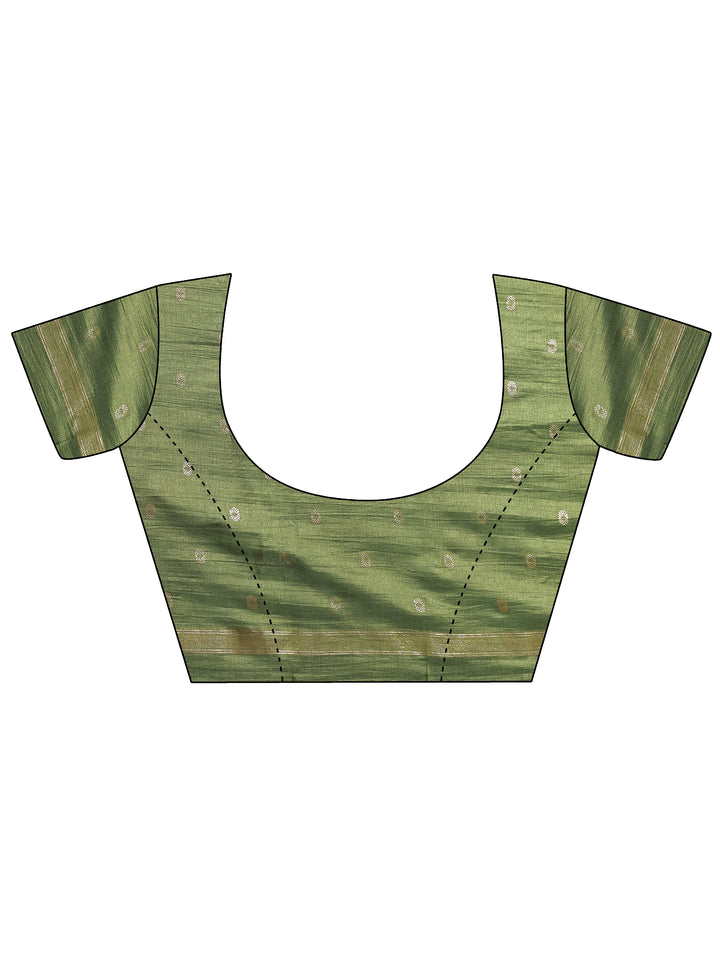 Pink Printed Silk Blend Saree With Unstitched Blouse Piece