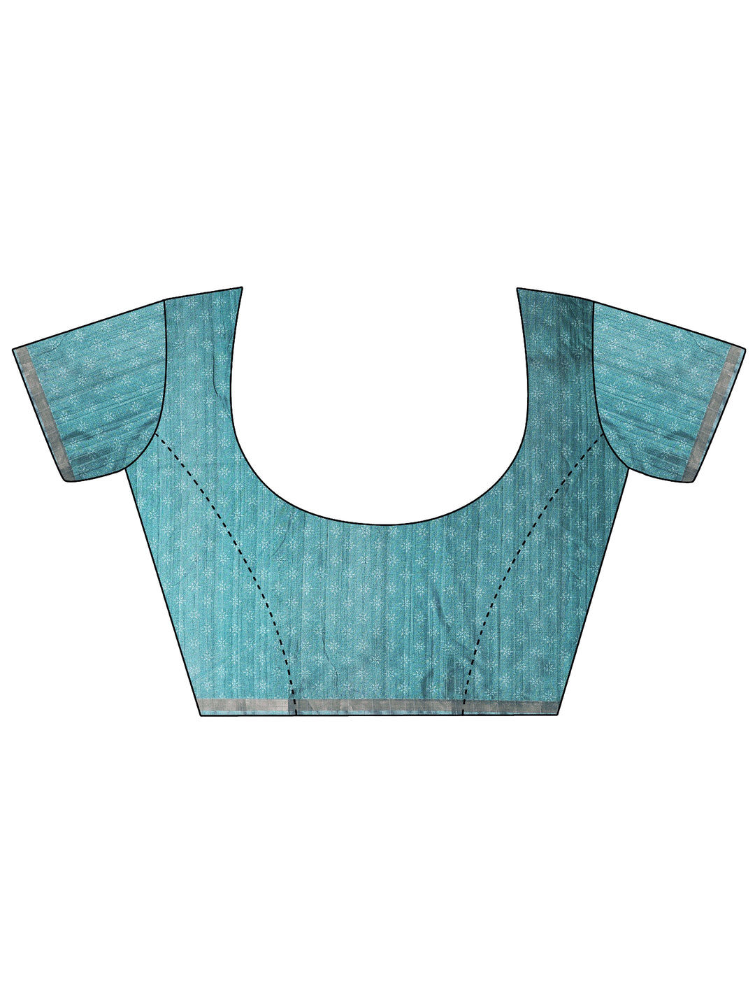 Green Printed Silk Blend Saree With Unstitched Blouse Piece