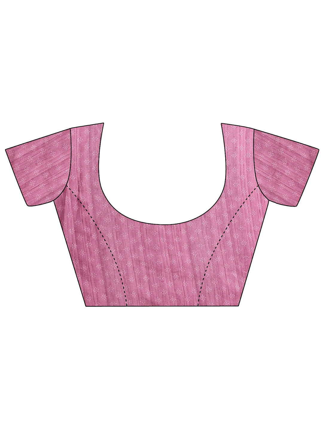 Lavender Printed Silk Blend Saree With Unstitched Blouse Piece