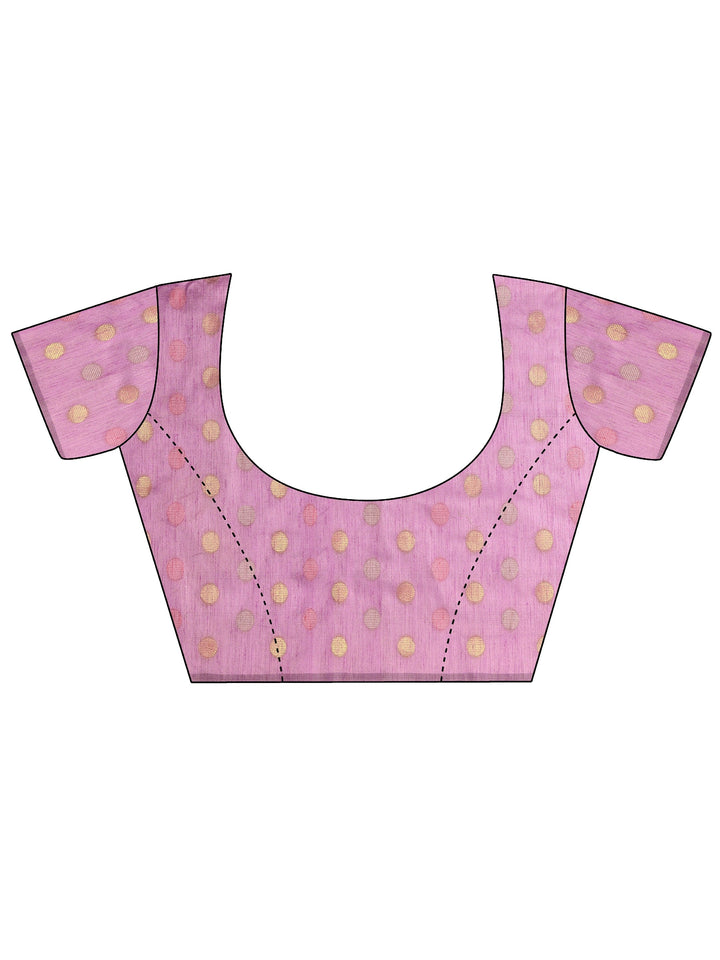 Lavender Embellished Silk Blend Sarees With Unstitched Blouse Piece