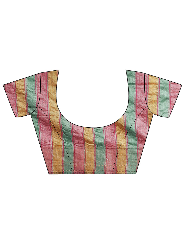 Green Embellished Silk Blend Sarees With Unstitched Blouse Piece