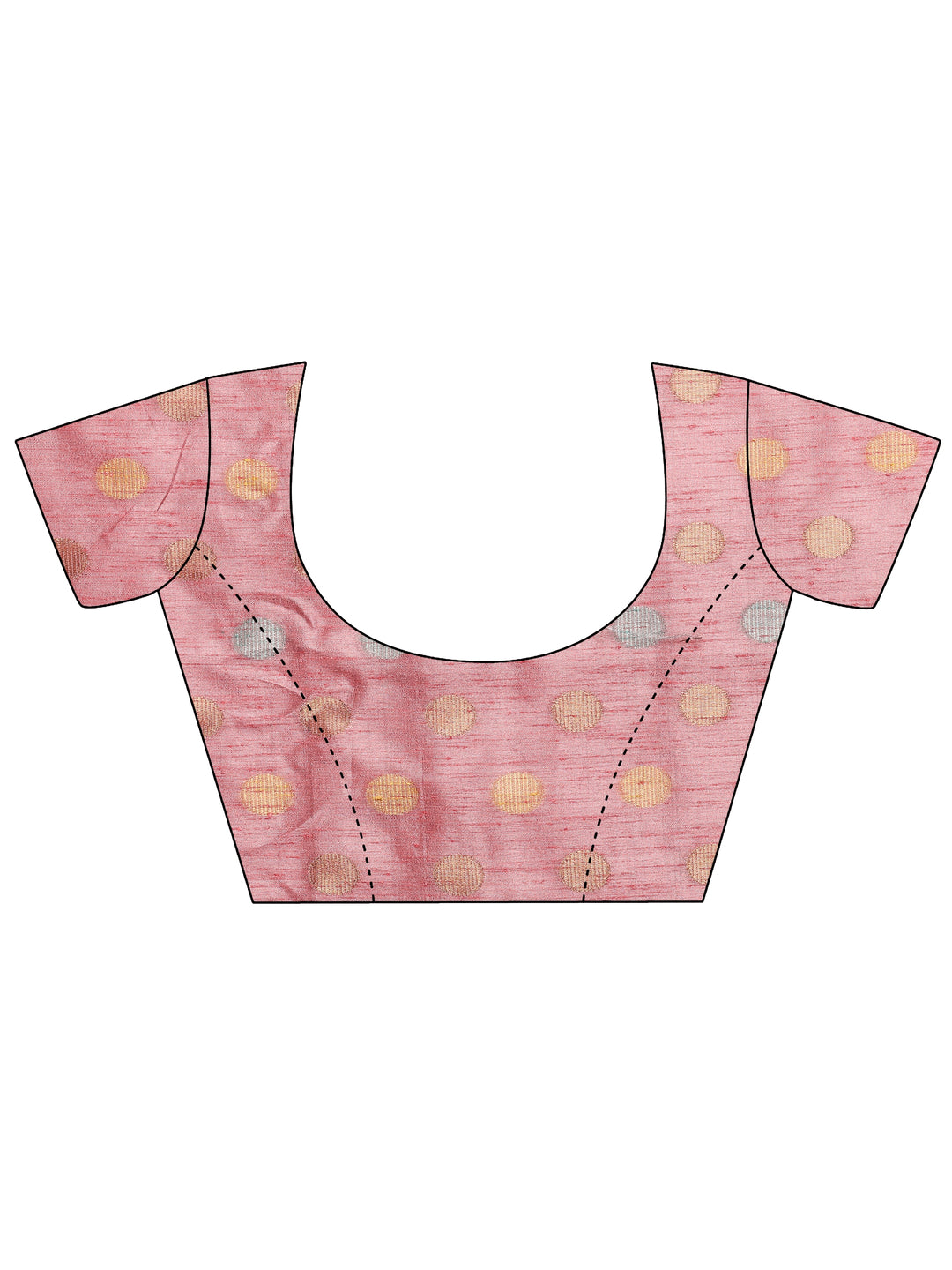 Pink Embellished Silk Blend Saree With Unstitched Blouse Piece