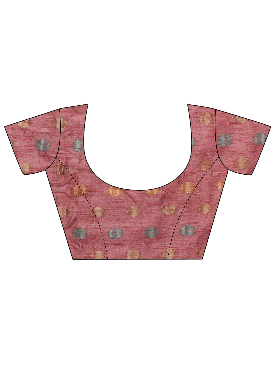 Pink Embellished Silk Blend Saree With Unstitched Blouse Piece