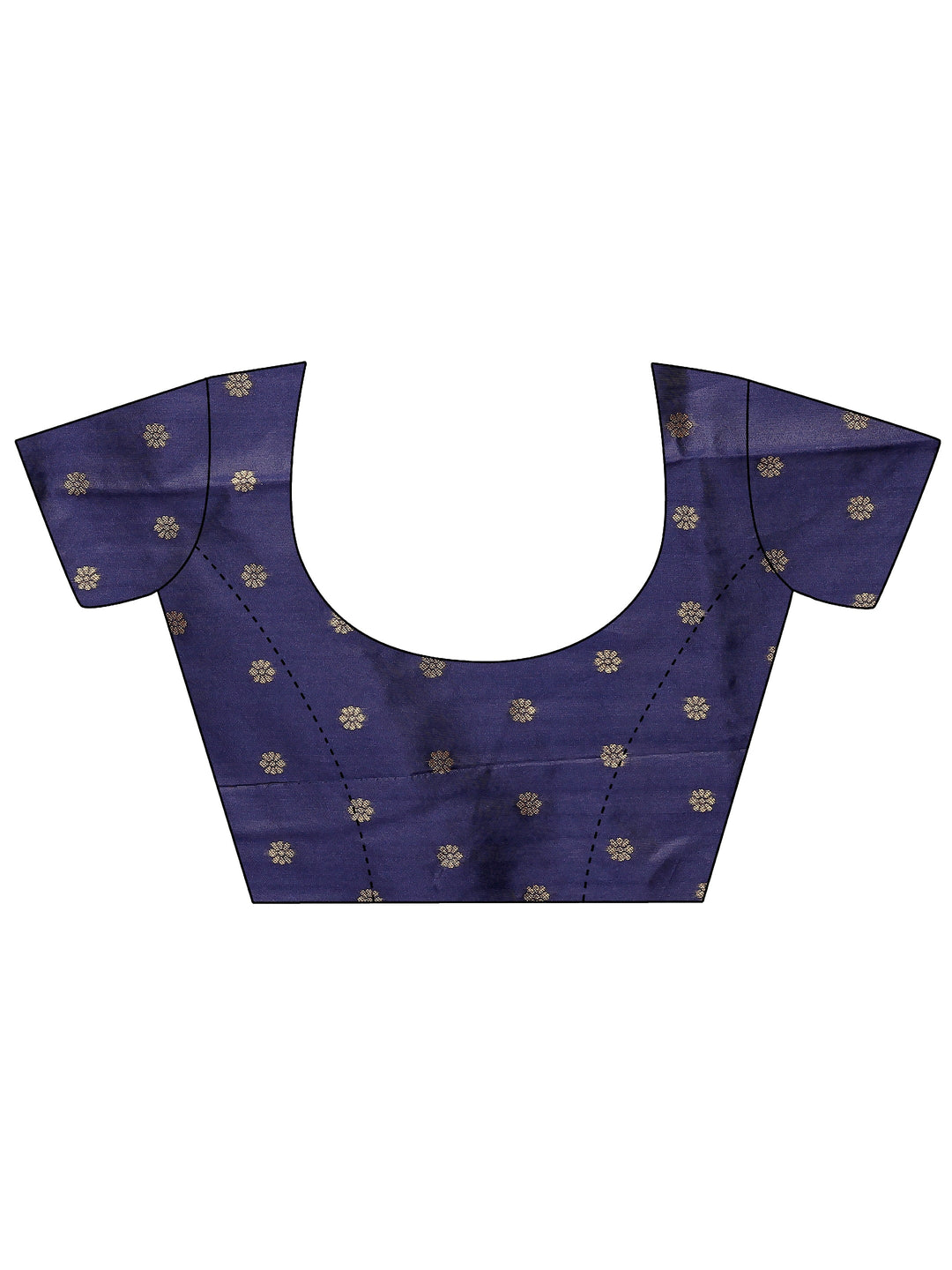 Blue Woven Design Silk Blend Sarees With Unstitched Blouse Piece