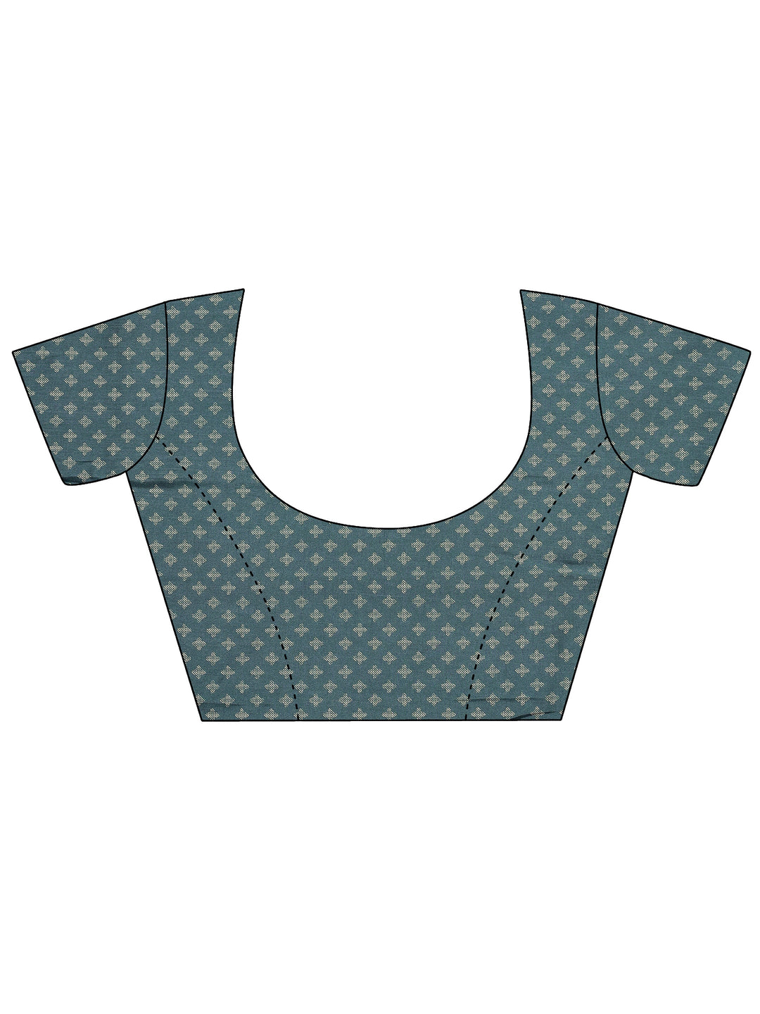 Green Printed Silk Blend Sarees With Unstitched Blouse Piece