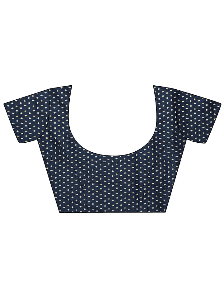 Grey Printed Georgette Saree With Unstitched Blouse Piece