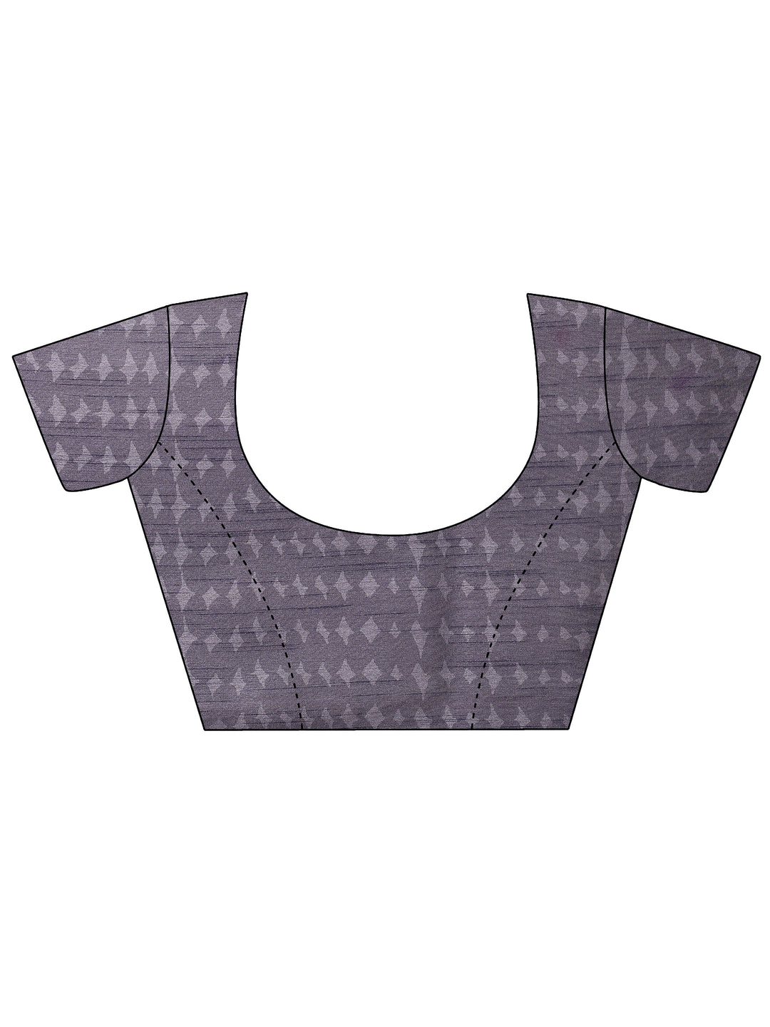 Grey Tribal Printed Sarees With Unstitched Blouse Piece