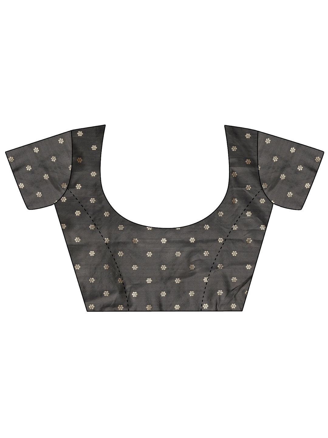 Grey Woven Design Silk Blend Sarees With Unstitched Blouse Piece