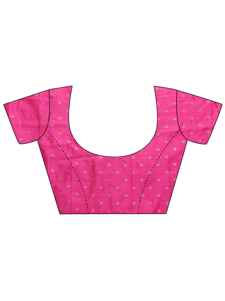 Blue Woven Design Silk Blend Sarees With Unstitched Blouse Piece