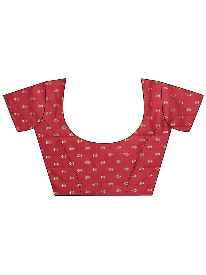 Blue Woven Design Silk Blend Sarees With Unstitched Blouse Piece