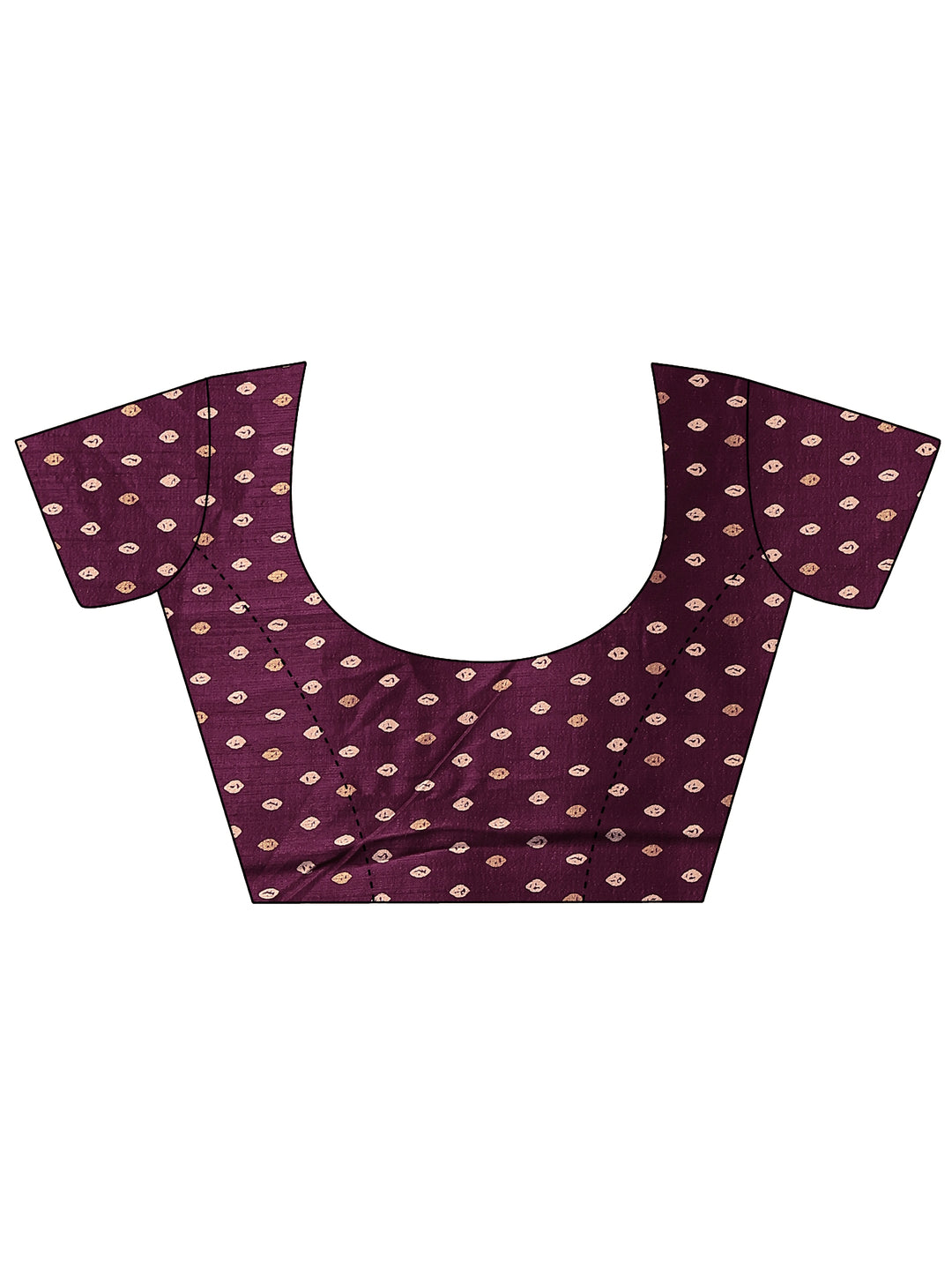 Burgundy Printed Georgette Saree With Unstitched Blouse Piece