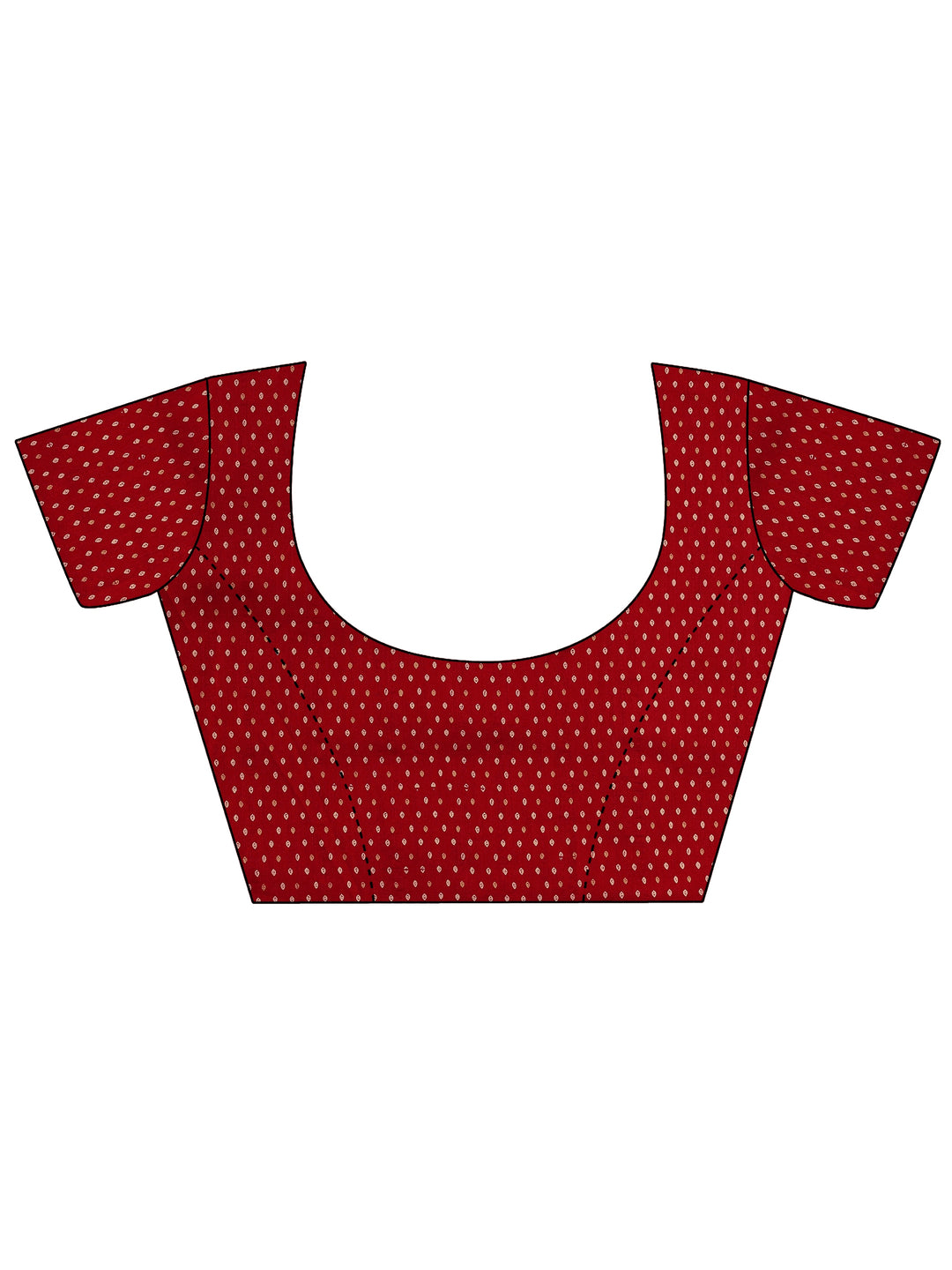 Red Printed Georgette Saree With Unstitched Blouse Piece