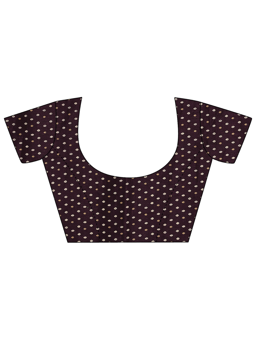 Purple Printed Georgette Saree With Unstitched Blouse Piece