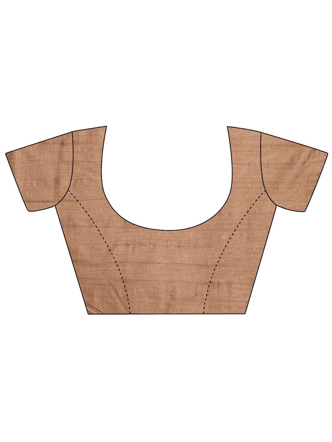 Taupe Printed Silk Blend Saree With Unstitched Blouse Piece