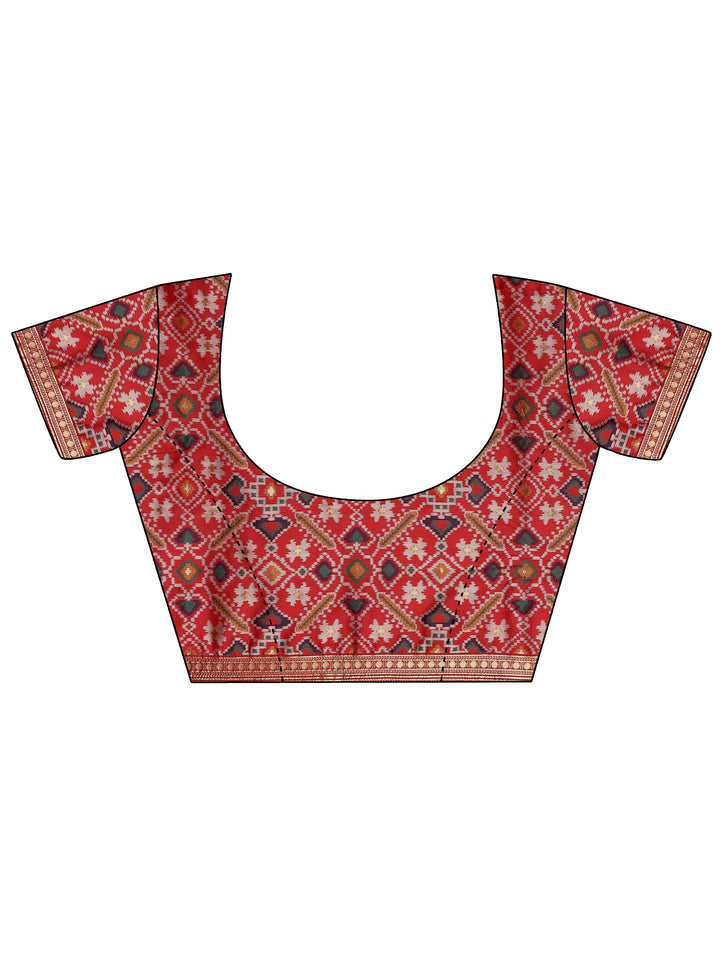 Green Woven Design Silk Blend Saree With Unstitched Blouse Piece