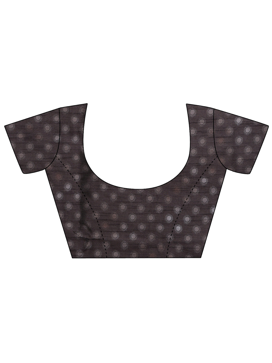 Black Kalamkari Printed Silk Blend Saree With Unstitched Blouse Piece